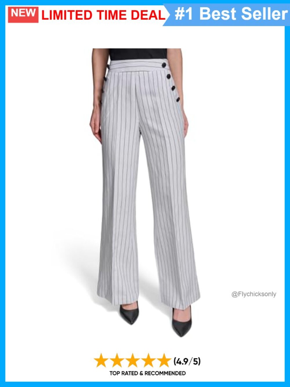 Linen Sailor Pants Lightweight High Rise Flared Pleated Casual
